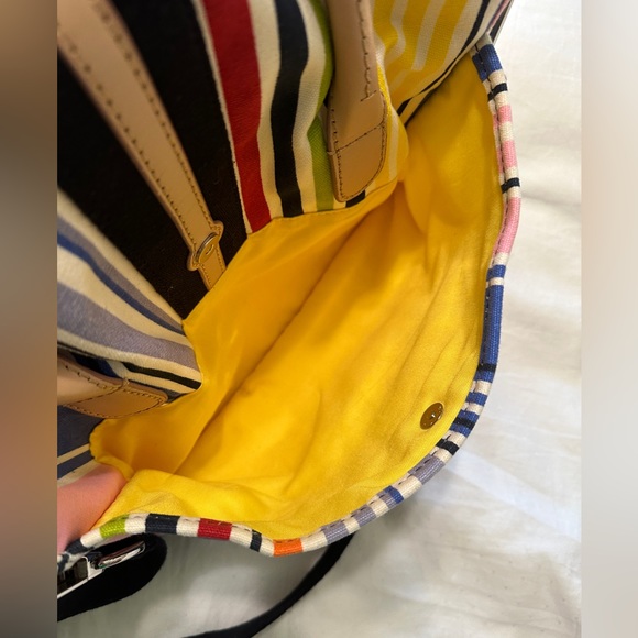 Like New Juicy Couture, Messenger Carrying Bag Purse, Rainbow Stripe - Picture 4 of 11